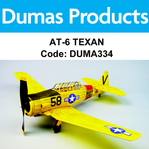 DUMAS 334 AT-6 TEXAN 30 INCH WINGSPAN RUBBER POWERED