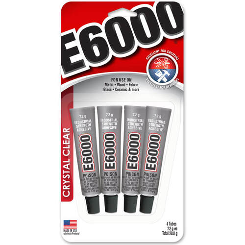 E6000 Adhesive 4 pack 7.2g tubes