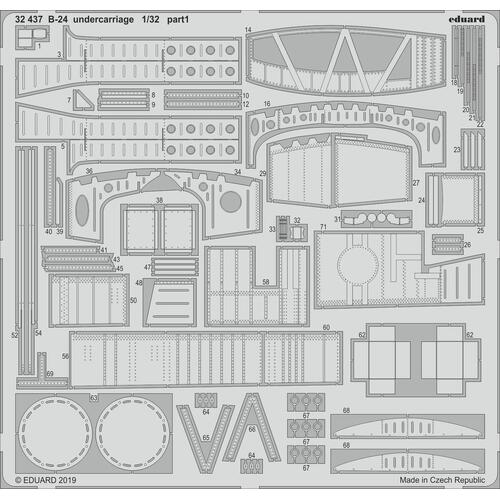 Eduard - 32437 1/32 B-24 undercarriage Photo Etched Set (Hobby Boss)