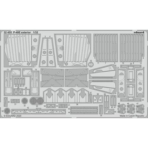 Eduard 32455 1/32 P-40E exterior Photo etched parts