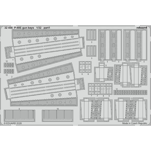 Eduard 32456 1/32 P-40E gun bays Photo etched parts