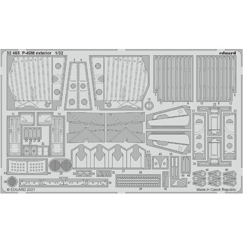 Eduard - 32465 1/32 P-40M exterior Photo etched parts