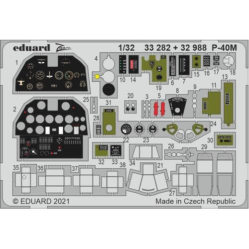 Eduard - 32988 1/32 P-40M interior Photo etched parts