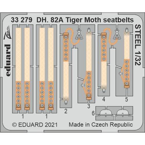 Eduard - 33279 1/32 DH. 82A Tiger Moth seatbelts STEEL Photo etched parts