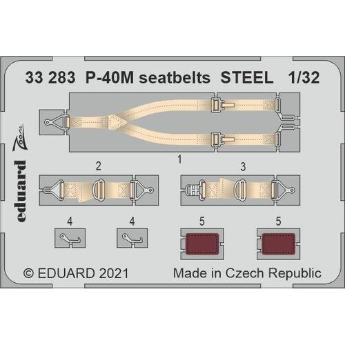 Eduard - 33283 1/32 P-40M seatbelts STEEL Photo etched parts