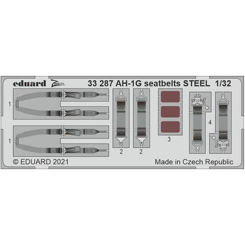 Eduard 1/32 AH-1G seatbelts STEEL Zoom set