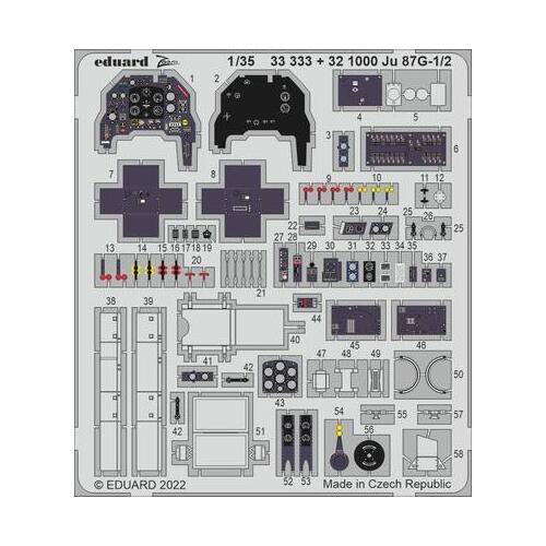 Eduard 1/35 Ju 87G-1/2 Photo etched set [33333]