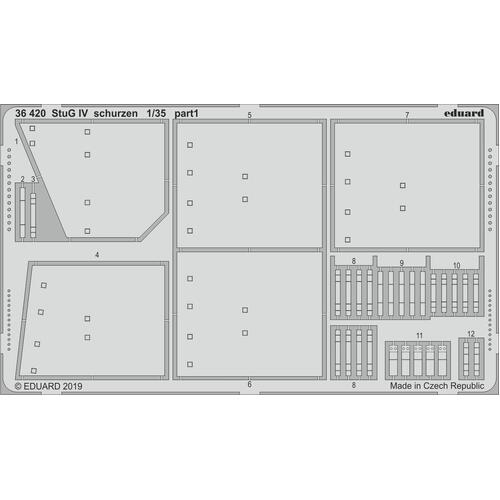 Eduard - 36420 1/35 StuG IV schurzen Photo-etch set (Academy)