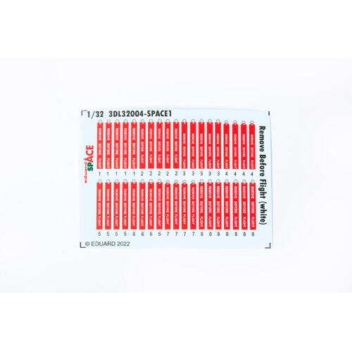 Eduard 1/32 Remove Before Flight (white) Space Decals [3DL32004]