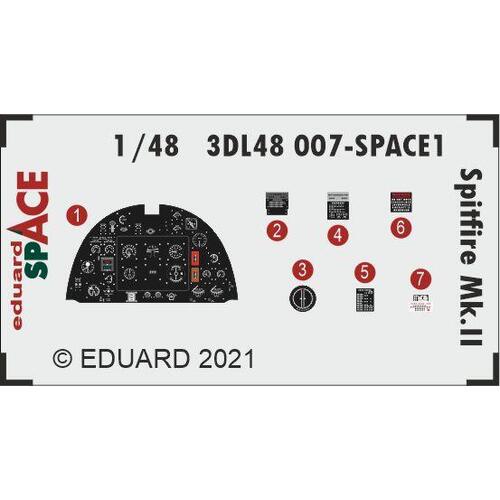 Eduard - 3DL48007 1/48 Spitfire Mk.II SPACE 3D Decals