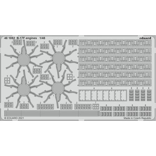 Eduard - 481052 1/48 B-17F engines Photo etched parts