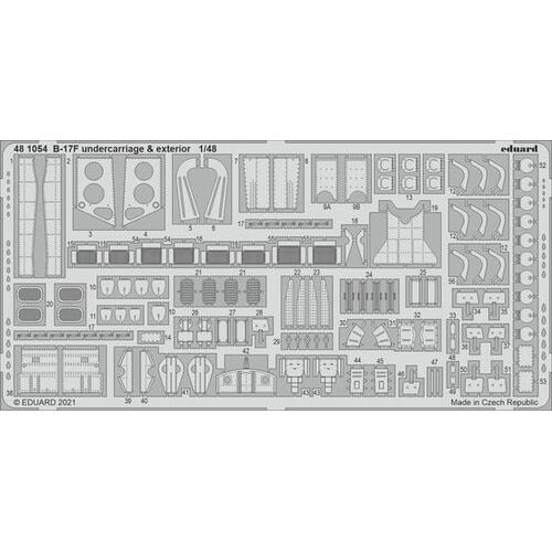 Eduard - 481054 1/48 B-17F undercarriage & exterior Photo etched parts