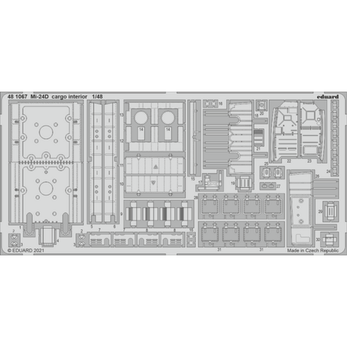 Eduard 1/48 Mi-24D cargo interior Photo etched parts