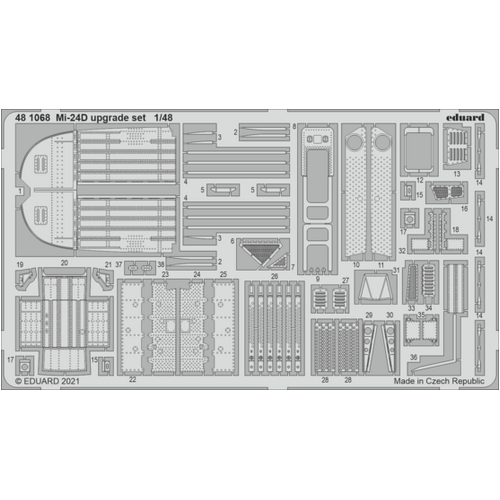 Eduard 1/48 Mi-24D upgrade set Photo etched parts