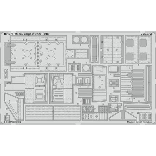 Eduard 1/48 Mi-24D (Trumpeter) Cargo Interior Photo Etch Set [481078]