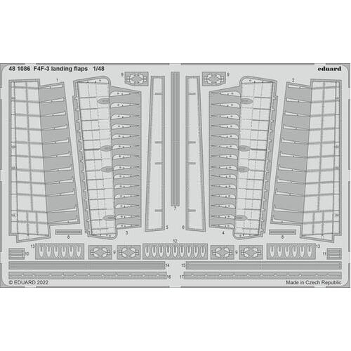 Eduard 1/48 F4F-3 Wildcat landing flaps Photo etched parts [481086]