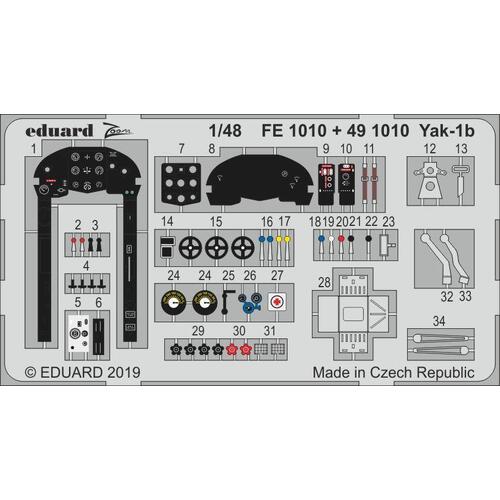 Eduard - 491010 1/48 Yak-1b Photo-etch set (Zvezda)