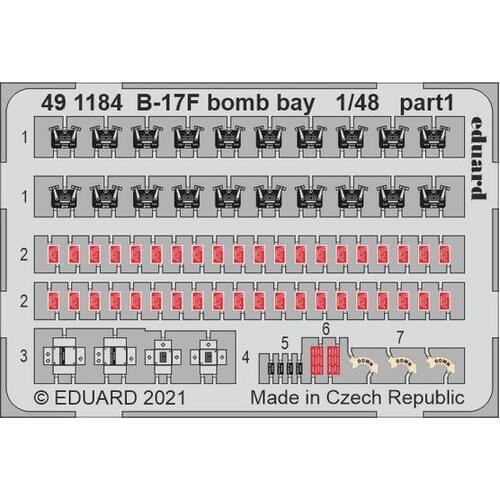 Eduard - 491184 1/48 B-17F bomb bay Photo etched parts