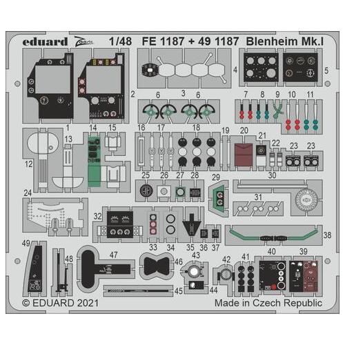 Eduard - 491187 1/48 Blenheim Mk.I Photo etched parts