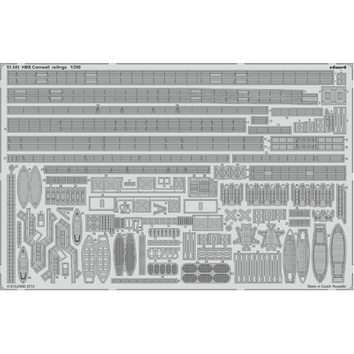 Eduard - 53243 1/350 HMS Cornwall railings Photo etched parts