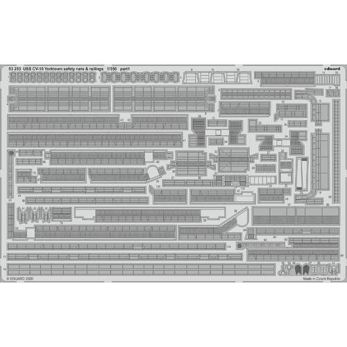 Eduard - 53253 1/350 USS CV-10 Yorktown safety nets & railings Photo etched parts