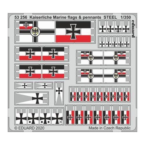 Eduard - 53256 1/350 Kaiserlische Marine flags & pennants STEEL Photo etched parts