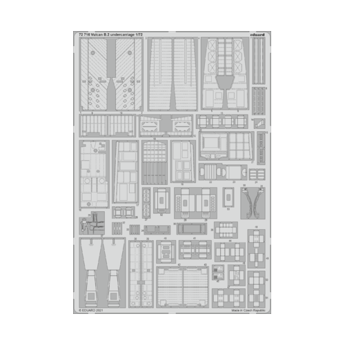 Eduard 1/72 Vulcan B.2 undercarriage Photo etched parts