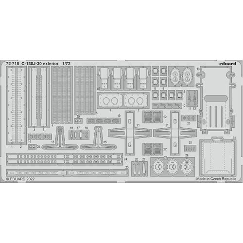 Eduard 1/72 C-130J-30 exterior Photo etched set for Zvezda [72718]