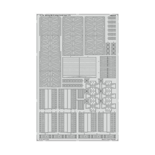 Eduard 1/72 Stirling Mk. III wings bomb bays Photo etched parts [72724]