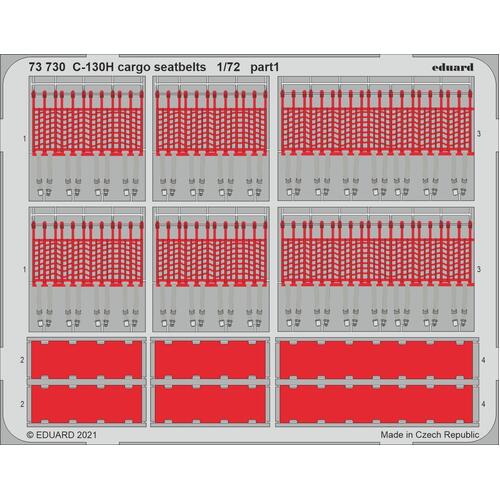 Eduard - 73730 1/72 C-130H cargo seatbelts Photo etched parts