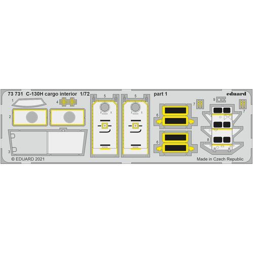 Eduard - 73731 1/72 C-130H cargo interior Photo etched parts