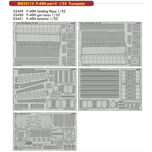 Eduard - BIG33113 1/32 P-40N part II Big Ed (Trumpeter)