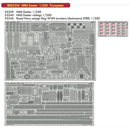 Eduard - BIG5354 1/350 HMS Exeter Big Ed (Trumpeter)