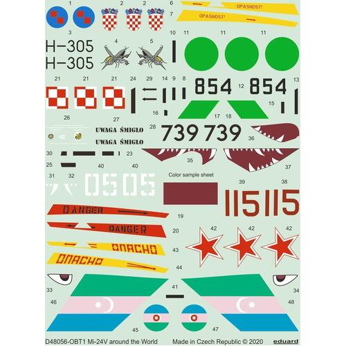 Eduard - D48056 1/48 Mi-24V around the World Decals