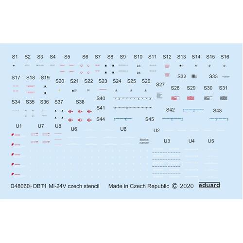 Eduard - D48060 1/48 Mi-24V stencils Czech Decals