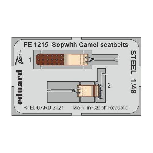 Eduard 1/48 Sopwith Camel seatbelts STEEL Photo etched parts