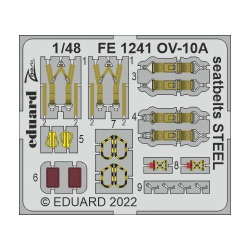 Eduard 1/48 OV-10A seatbelts Steel Zoom set for ICM [FE1241]