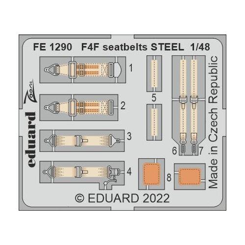 Eduard 1/48 F4F seatbelts Steel Photo etched parts [FE1290]