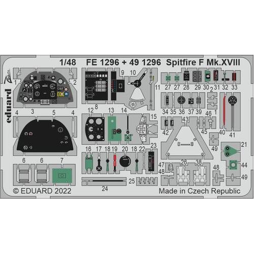 Eduard 1/48 Spitfire F Mk.XVIII Photo etched parts [FE1296]