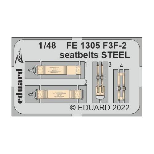 Eduard 1/48 F3F-2 seatbelts STEEL Zoom set [FE1305]