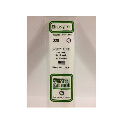 Evergreen - Round Styrene Tubing 5/32 X 14 - #225