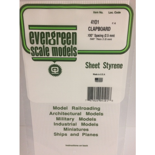 Evergreen - Clapboard Siding .100 Spacing - #4101