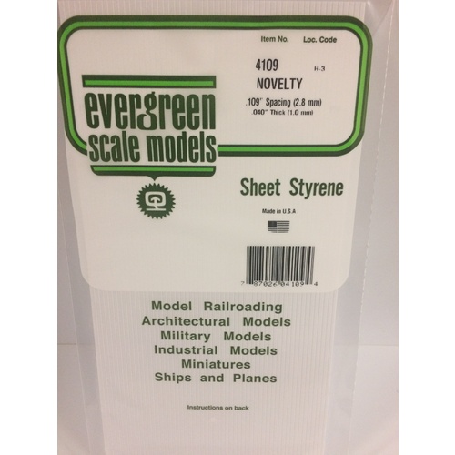 Evergreen - Novelty Siding .109 Spacing - #4109