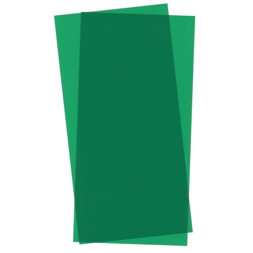 Evergreen - Clear Green Styrene Sheet - 6" x 12" (2 Pce) - #9903