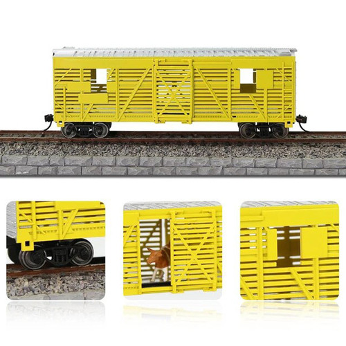 Eve Model C8767 HO 1:87 40' Stock Car Cattle Wagon Yellow