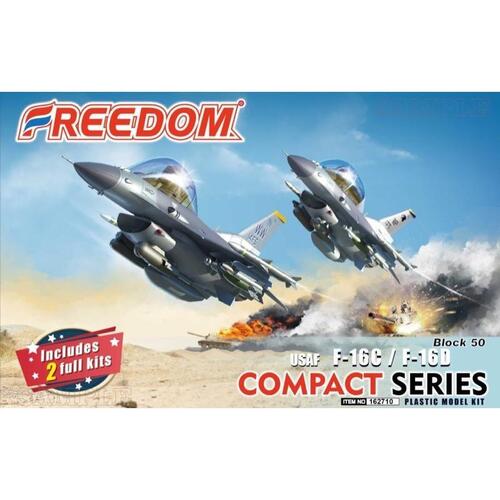 Freedom Models - Egg F16C & F-16D USAF Block 50 (Includes 2 Kits) Plastic Model Kit
