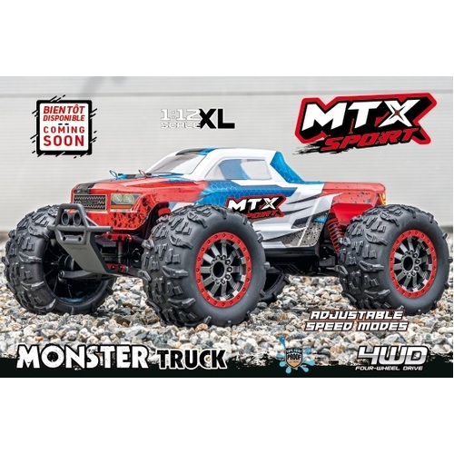 Funtek Mtx Sport 1/12Th Scale 4Wd 540 Brushed High Speed Monster Truck - Ftk-Mtx-Sport-Rd