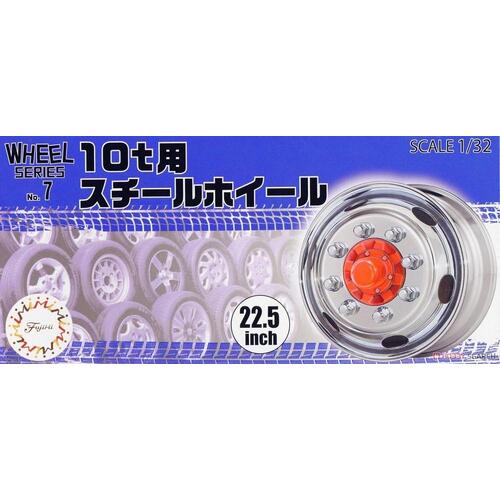 Fujimi - 1/32 Steel Wheel for 10t 22.5inch (Wheel-07) Plastic Model Kit