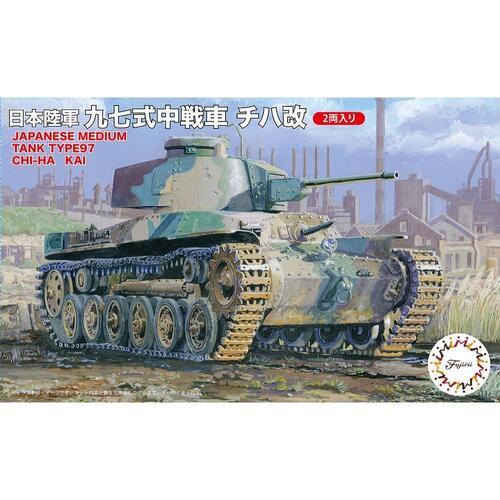 Fujimi - 1/76 Middle Tank Type 97 Chi-Ha Kai (Set of 2) (SWA-32) Plastic Model Kit