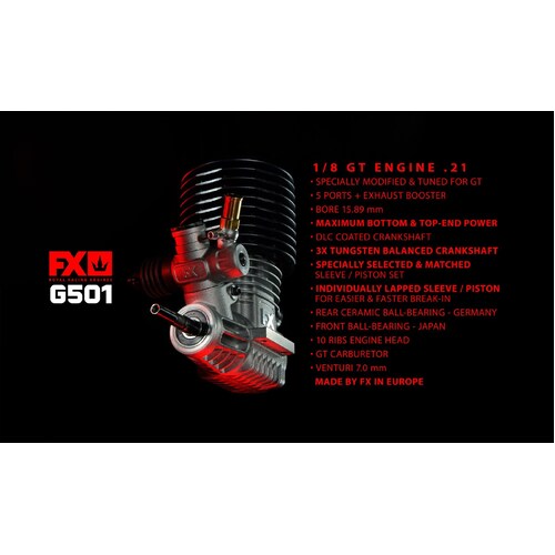 FX G501 - COMBO: ENGINE + MUFFLER 2168 + MANIFOLD GT